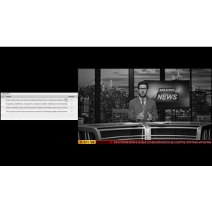 Election News ticker and clock